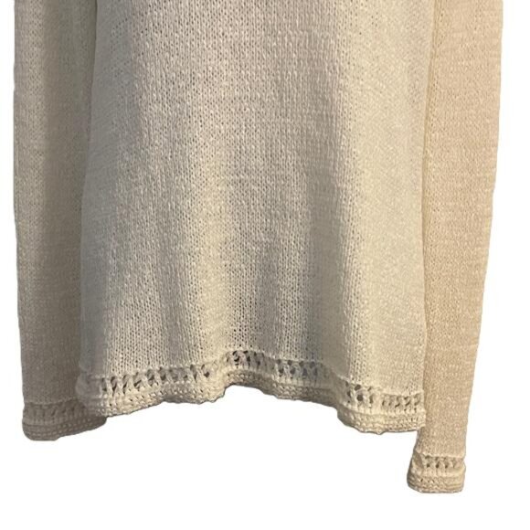 Chadwicks Cream Boat Neck Long Sleeve Knit Sweater M - Picture 4 of 5